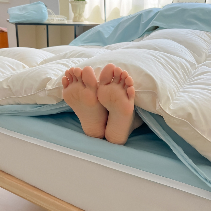 91家纺网 家纺一手货源 找家纺 （总）柒星睡袋 2025新款款40支全棉纯色毛巾绣可拆分隔脏睡袋