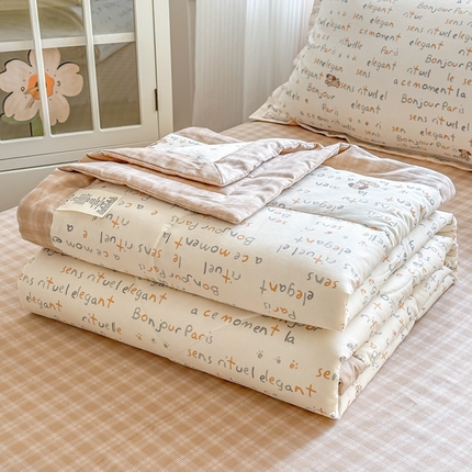 91家纺网 家纺一手货源 找家纺 欧喜璐 2025新款里外全棉夏凉被旺仔派