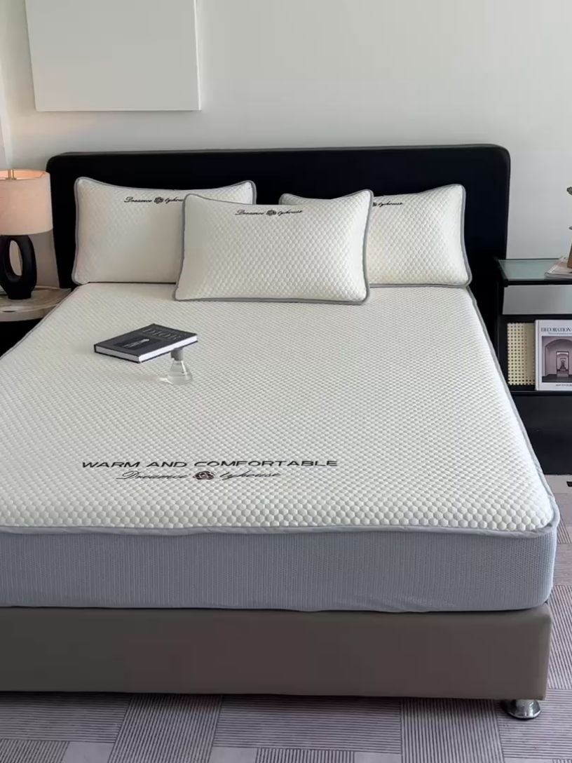 91家纺网 家纺一手货源 找家纺 笙意家纺 2025新款豆豆凉感软席-兰娜 兰娜-柔光白