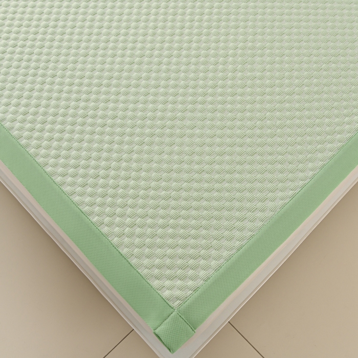 91家纺网 家纺一手货源 找家纺 梦之星 2025新款凉豆豆凉席三件套 纯色床席款-绿