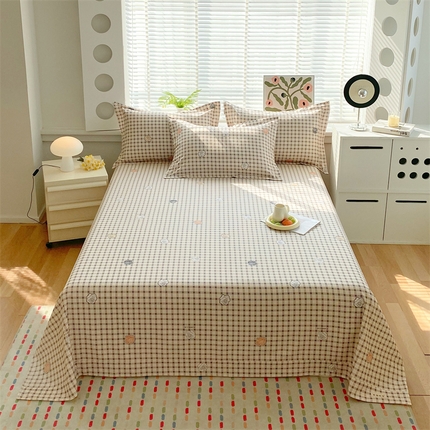 91家纺网 家纺一手货源 找家纺 凯磊2025新款老粗布印花单品床单床单单件 格韵雅眠