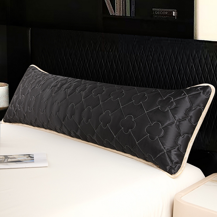 91家纺网 家纺一手货源 找家纺 梦舒羽 2025新款夏季冰丝凉感夹棉枕套双人情侣枕头套加长加厚枕芯套1.5m内胆套 夹棉加厚-尊贵黑