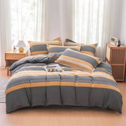 91家纺网 家纺一手货源 找家纺 （总）喜四方 2025新款全棉色织水洗棉单被套