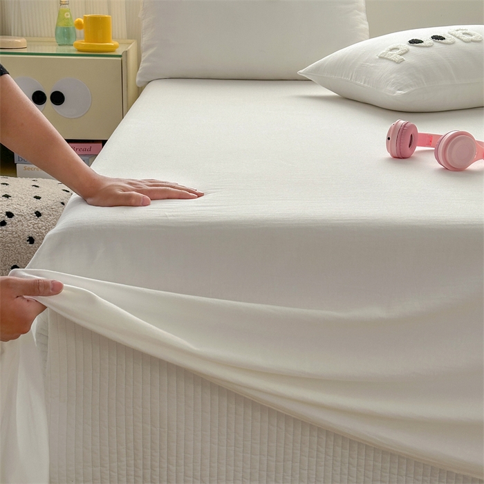 91家纺网 家纺一手货源 找家纺 丽涵家纺 2025新款全棉大雁纹单品床单床单三件套 good象牙白