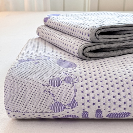 91家纺网 家纺一手货源 找家纺 （总）家喜爱 2025新款A类5D华夫格冰豆豆针织棉夏被盖毯