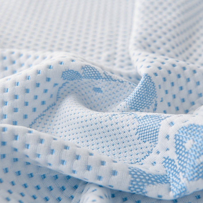 91家纺网 家纺一手货源 找家纺 梦之星 2025新款凉豆豆凉席三件套 卡比巴拉床笠款-蓝