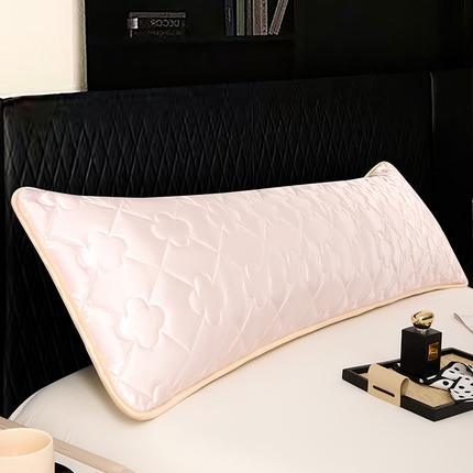 91家纺网 家纺一手货源 找家纺 梦舒羽 2025新款夏季冰丝凉感夹棉枕套双人情侣枕头套加长加厚枕芯套1.5m内胆套 夹棉加厚-淡雅玉