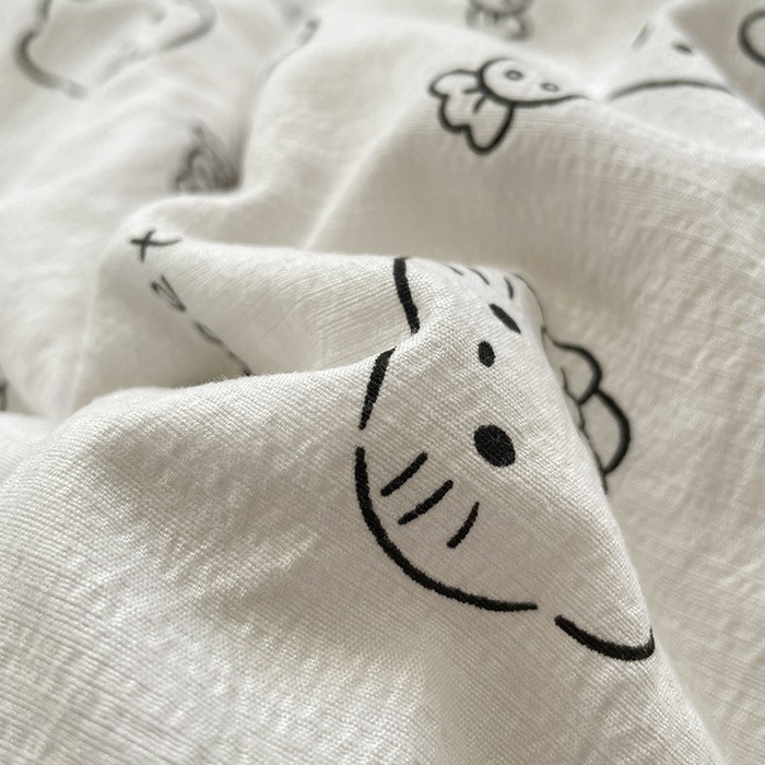 91家纺网 家纺一手货源 找家纺 初念 2025新款云感针织双层纱三件套-四件套【提供买家秀】 猫咪恋人