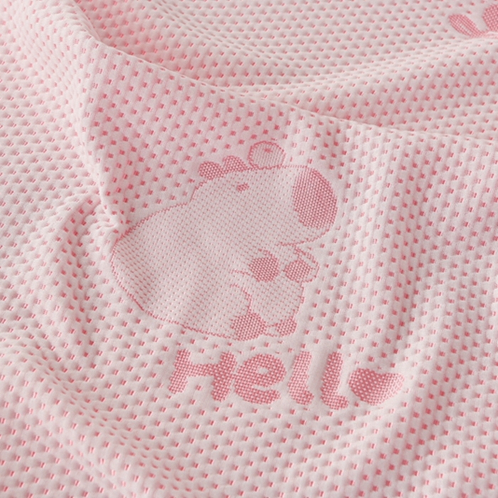 91家纺网 家纺一手货源 找家纺 梦之星 2025新款凉豆豆凉席三件套 卡比巴拉床笠款-粉