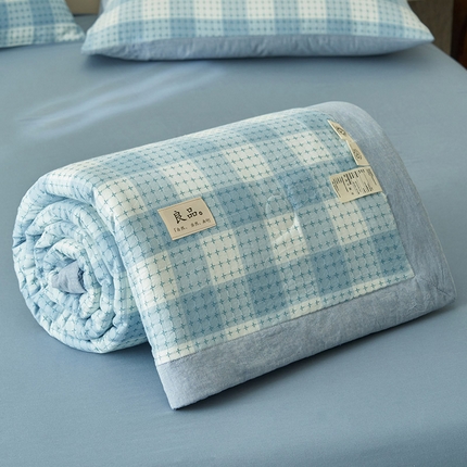 91家纺网 家纺一手货源 找家纺 （总）简如 2025新款A类全棉提花大豆夏被四件套-米格