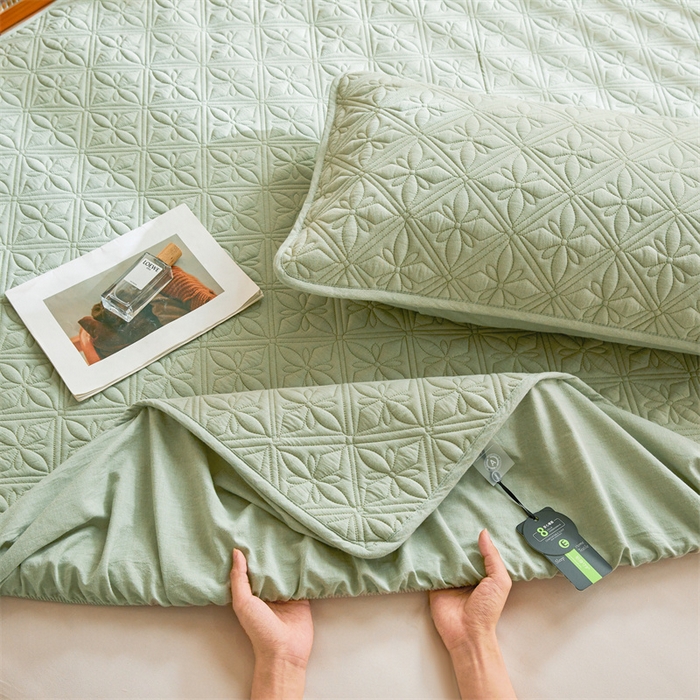 91家纺网 家纺一手货源 找家纺 （总）3C 2025全棉蚕丝蛋白夹棉床笠