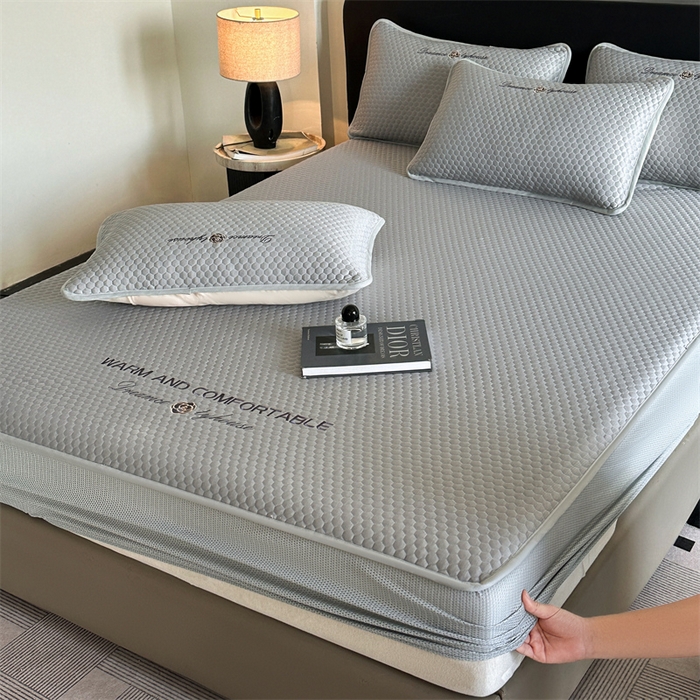 91家纺网 家纺一手货源 找家纺 笙意家纺 2025新款豆豆凉感软席-兰娜 兰娜-淡雅灰