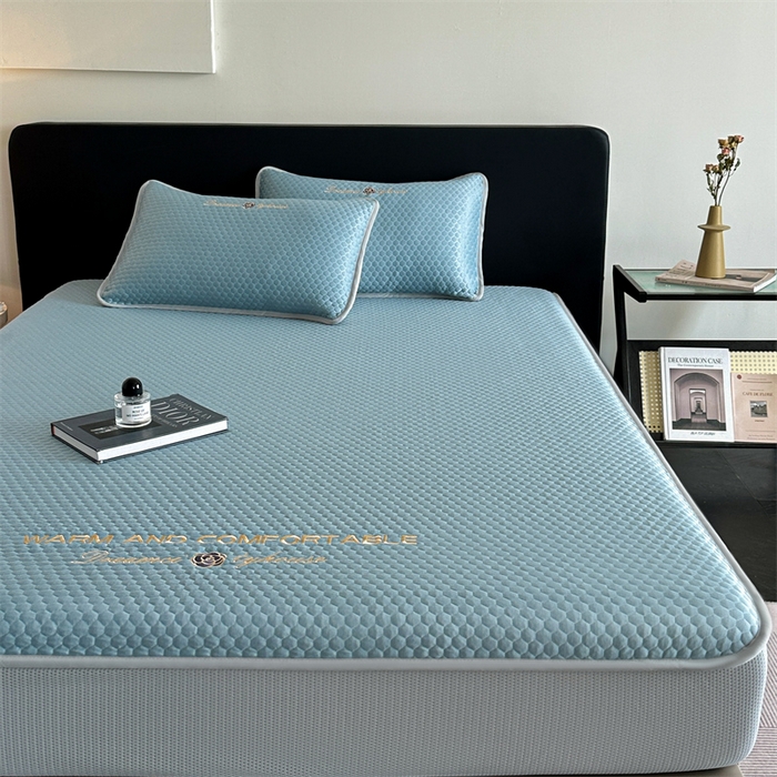 91家纺网 家纺一手货源 找家纺 笙意家纺 2025新款豆豆凉感软席-兰娜 兰娜-冰川绿