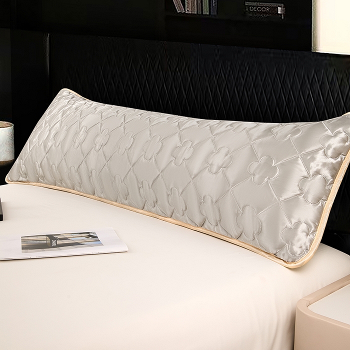 91家纺网 家纺一手货源 找家纺 （总）梦舒羽 2025新款夏季冰丝凉感夹棉枕套双人情侣枕头套加长加厚枕芯套1.5m内胆套