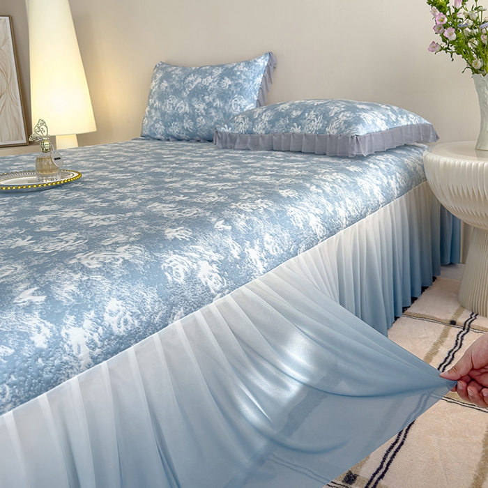 91家纺网 家纺一手货源 找家纺 （总）冬然家纺 2025新款冰豆豆席子凉席床裙款