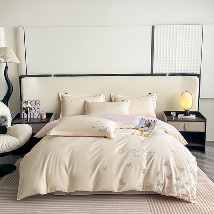 91家纺网 家纺一手货源 找家纺 （总）小傻瓜家居 2025新款直播爆款百分百全棉蝴蝶系列四件套