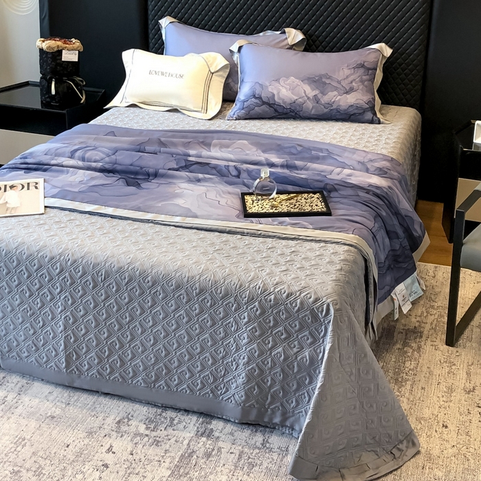 91家纺网 家纺一手货源 找家纺 若未家居 LOVEWE HOUSE 2025新中式60天丝床盖夏被四件套水墨