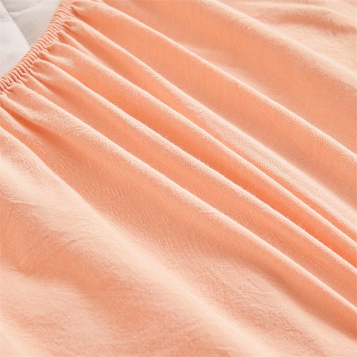 91家纺网 家纺一手货源 找家纺 3C 2025新款A类全棉四叶草防水隔脏床笠 防水 浅语-香妃粉