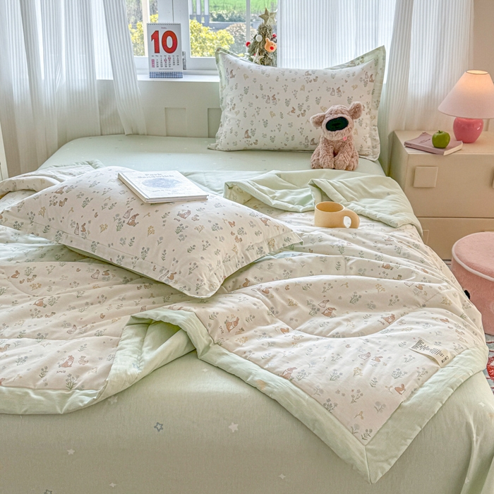 91家纺网 家纺一手货源 找家纺 （总）欧喜璐 2025新款里外全棉夏凉被