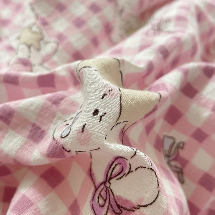 91家纺网 家纺一手货源 找家纺 初念 2025新款云感针织双层纱三件套-四件套【提供买家秀】 猫猫晚宴