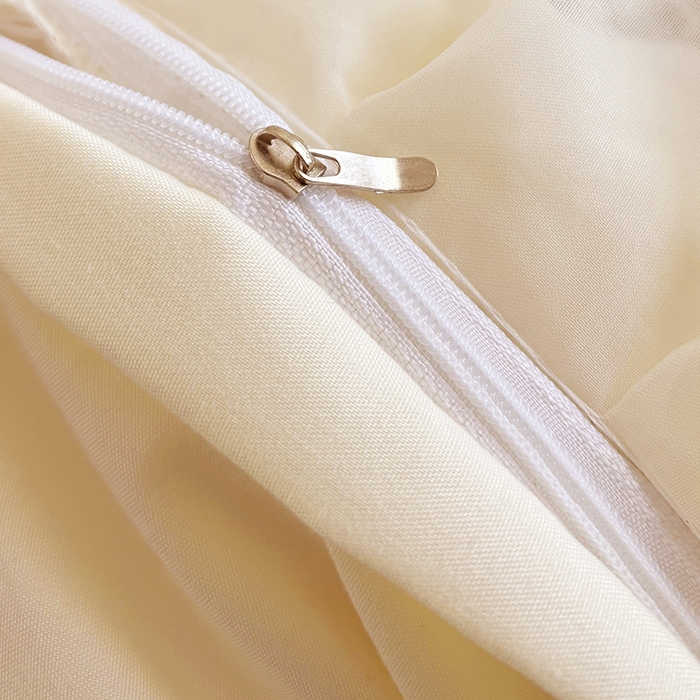 91家纺网 家纺一手货源 找家纺 梧桐家居 2025新款法式高定蝴蝶结赛琳娜雪纺花边四件套 赛琳娜-黄