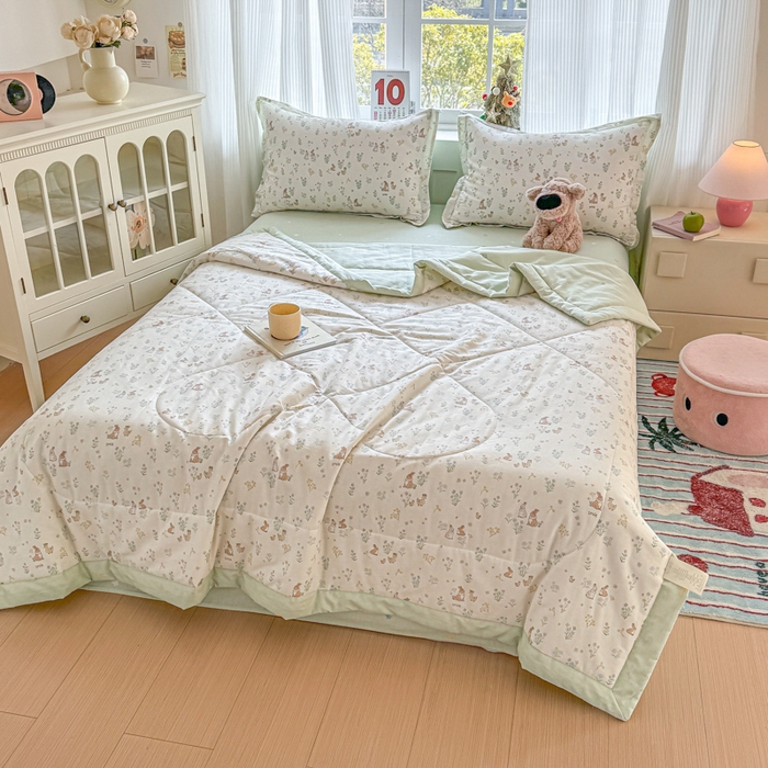 91家纺网 家纺一手货源 找家纺 （总）欧喜璐 2025新款里外全棉夏凉被