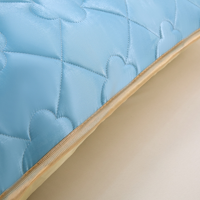 91家纺网 家纺一手货源 找家纺 梦舒羽 2025新款夏季冰丝凉感夹棉枕套单人一对装可水洗加厚枕头套宿舍48x74cm枕芯套 夹棉加厚-天空蓝