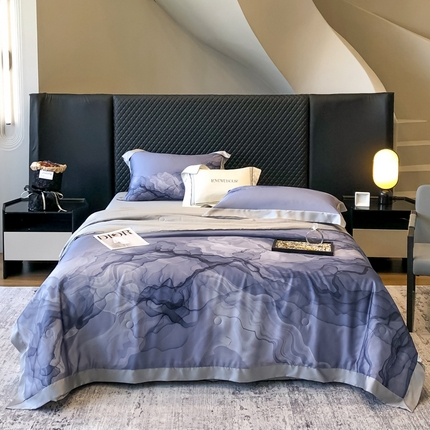 若未家居 LOVEWE HOUSE 2025新中式60天丝床盖夏被四件套水墨