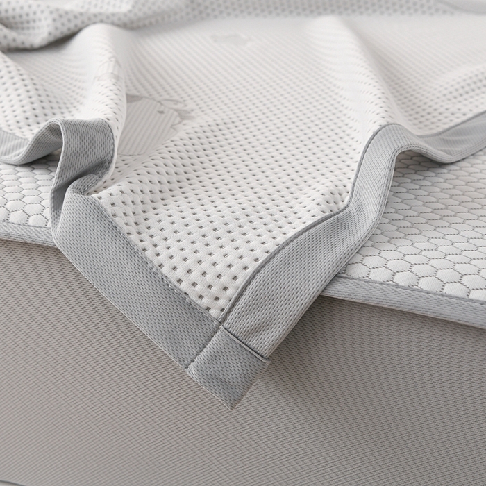 91家纺网 家纺一手货源 找家纺 梦之星 2025新款凉豆豆凉席三件套 卡比巴拉床笠款-灰