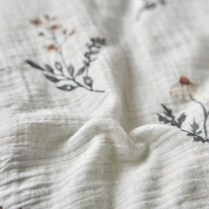 91家纺网 家纺一手货源 找家纺 安莱生活2025新款A类全棉双层皱皱纱夏凉被 夏被  织麦-白