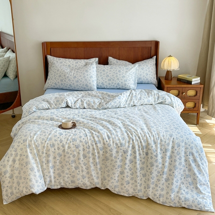 91家纺网 家纺一手货源 找家纺 （总）仟网汇 2025新款有氧全棉双层纱四件套