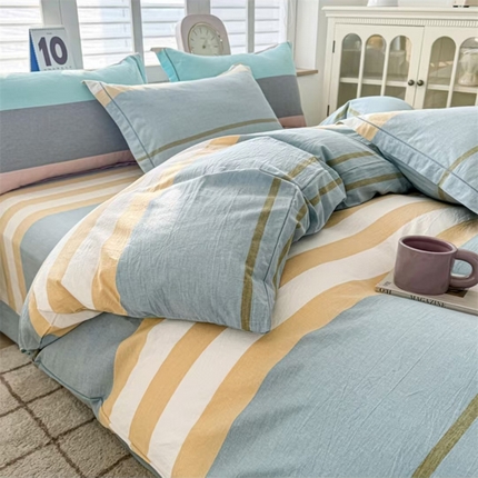 91家纺网 家纺一手货源 找家纺 （总）喜四方 2025新款全棉色织水洗棉单被套