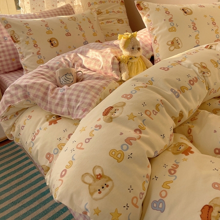 瑞莱 2025全新纯棉印花萌趣系列四件套（第二批）奶呼狗狗