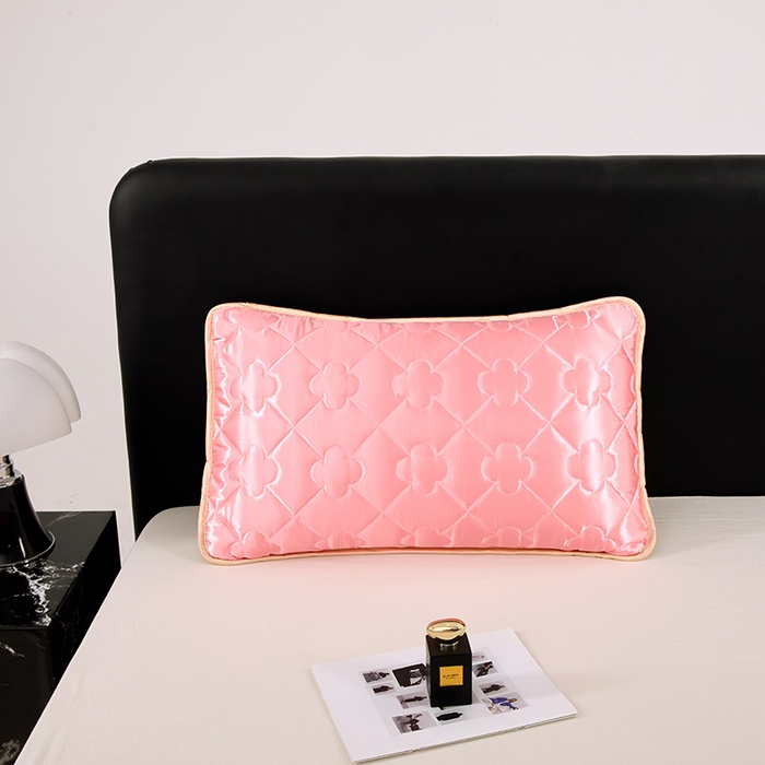 91家纺网 家纺一手货源 找家纺 梦舒羽 2025新款夏季冰丝凉感夹棉枕套单人一对装可水洗加厚枕头套宿舍48x74cm枕芯套 夹棉加厚-玉色