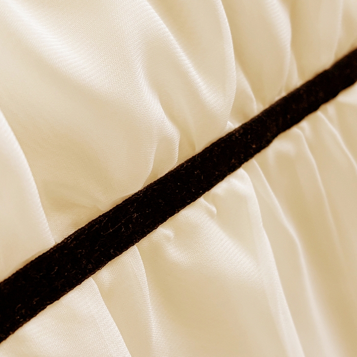 91家纺网 家纺一手货源 找家纺 梧桐家居 2025新款法式高定蝴蝶结赛琳娜雪纺花边四件套 赛琳娜-黄