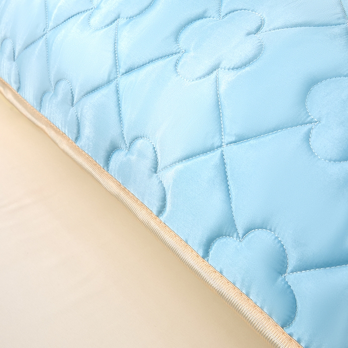 91家纺网 家纺一手货源 找家纺 梦舒羽 2025新款夏季冰丝凉感夹棉枕套双人情侣枕头套加长加厚枕芯套1.5m内胆套 夹棉加厚-天空蓝