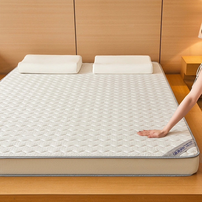 91家纺网 家纺一手货源 找家纺 锦逸2025新款针织棉乳胶海绵床垫 白