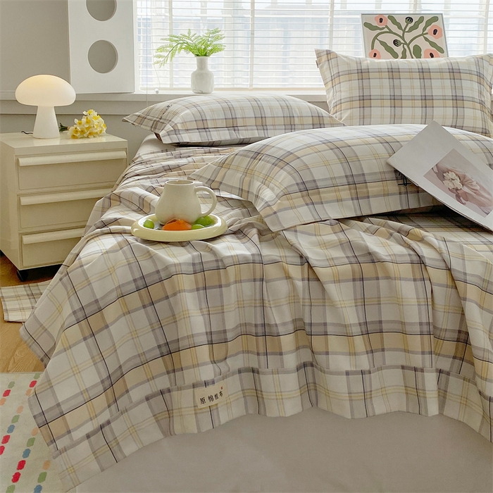 91家纺网 家纺一手货源 找家纺 凯磊2025新款老粗布印花单品床单床单单件 暖格舒居