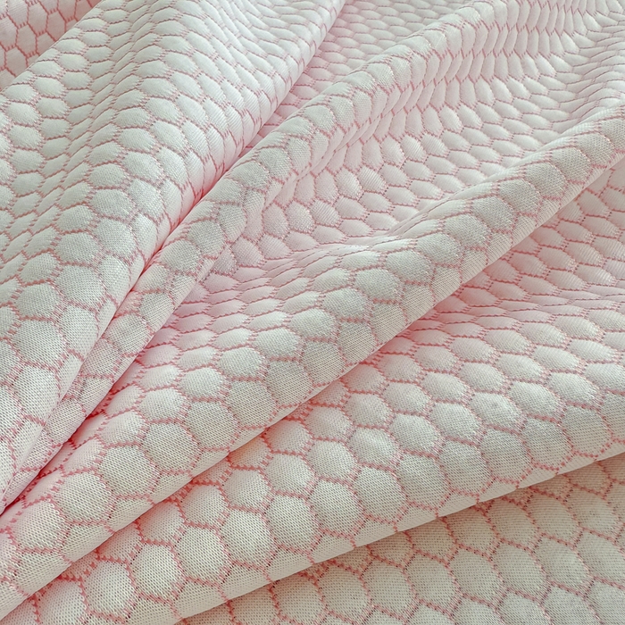 91家纺网 家纺一手货源 找家纺 绣女坊 2025新款冰豆豆提花凉席三件套 卡皮巴拉-粉色