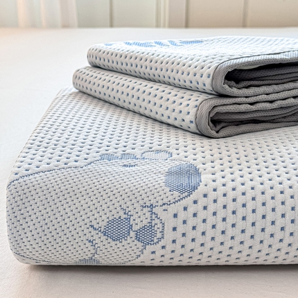 91家纺网 家纺一手货源 找家纺 （总）家喜爱 2025新款A类5D华夫格冰豆豆针织棉夏被盖毯