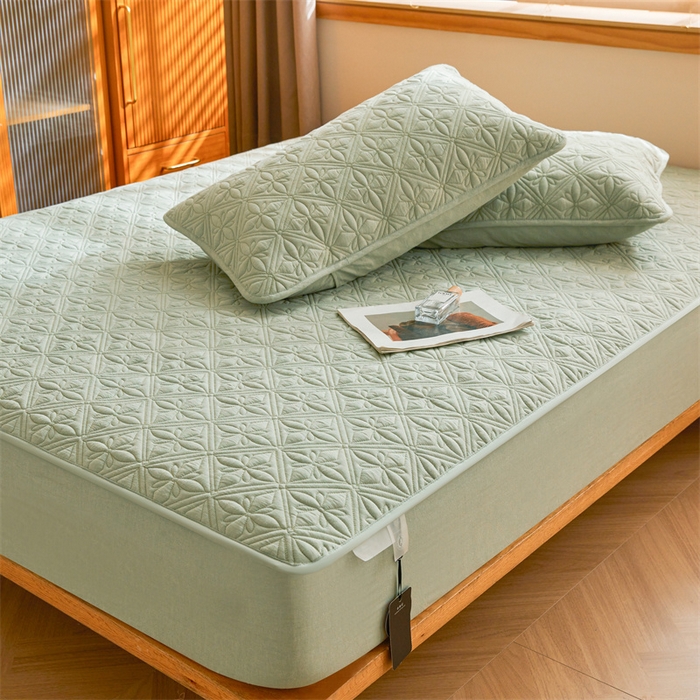 91家纺网 家纺一手货源 找家纺 （总）3C 2025全棉蚕丝蛋白夹棉床笠