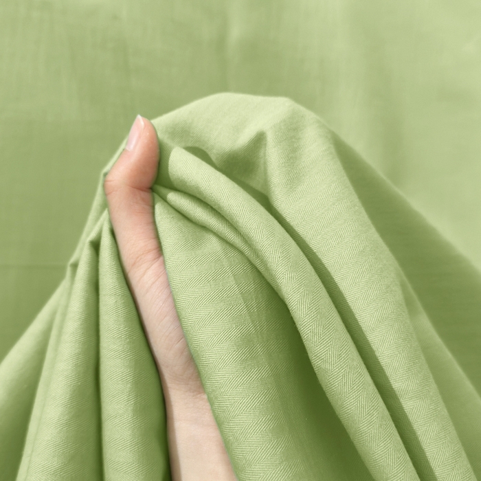 91家纺网 家纺一手货源 找家纺 丽涵家纺 2025新款全棉大雁纹单品床单床单三件套 good豆绿色