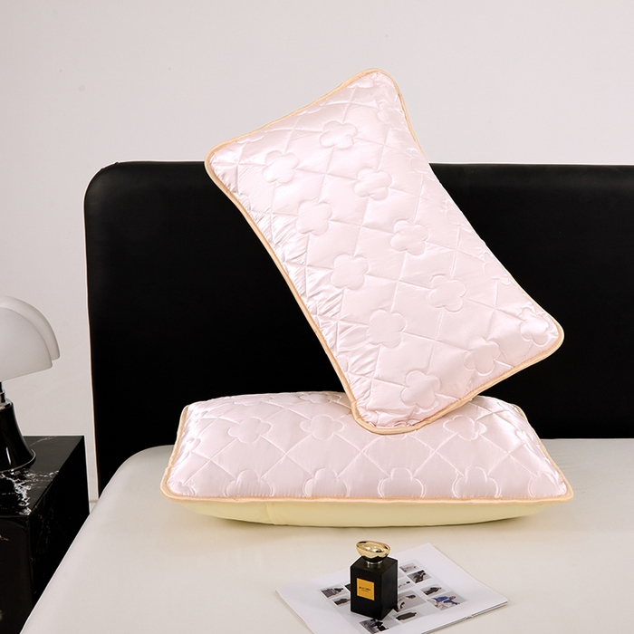 91家纺网 家纺一手货源 找家纺 梦舒羽 2025新款夏季冰丝凉感夹棉枕套单人一对装可水洗加厚枕头套宿舍48x74cm枕芯套 夹棉加厚-淡雅玉