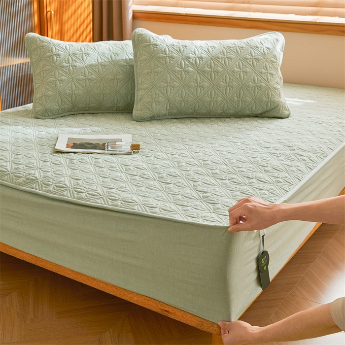 91家纺网 家纺一手货源 找家纺 （总）3C 2025全棉蚕丝蛋白夹棉床笠