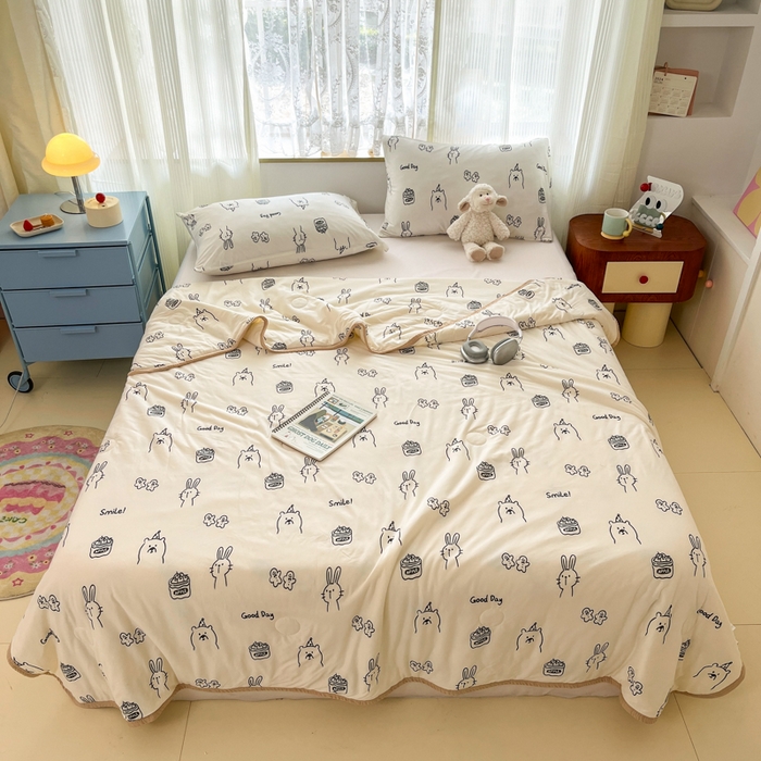 91家纺网 家纺一手货源 找家纺 葡萄家 2025新款A类母婴级大豆纤维牛奶丝针织棉夏凉被（提供买家秀）简笔画