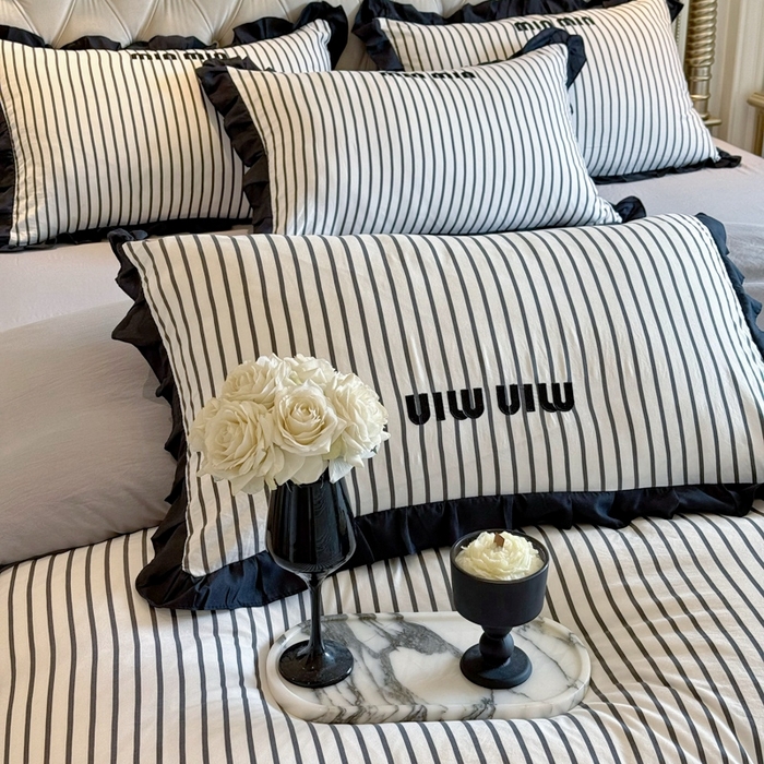 91家纺网 家纺一手货源 找家纺 （总）千希家纺2025新款法式花边水洗棉小香风绣花刺绣四件套