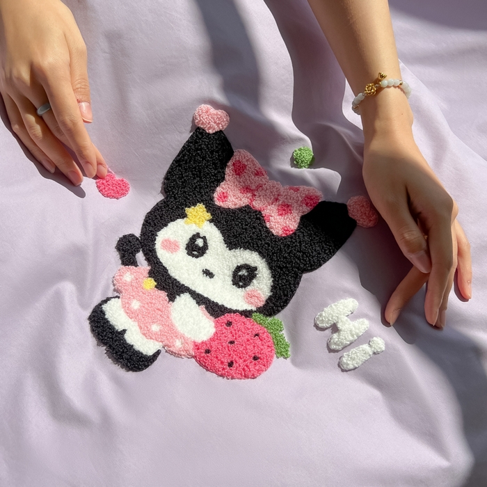 91家纺网 家纺一手货源 找家纺 柒星睡袋 2025新款款40支全棉纯色毛巾绣可拆分隔脏睡袋 洛咪 紫