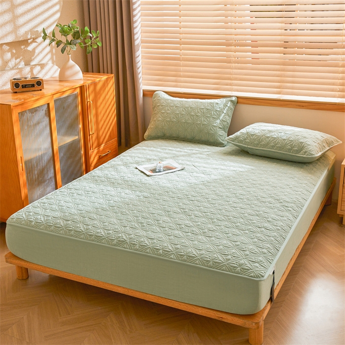 91家纺网 家纺一手货源 找家纺 （总）3C 2025全棉蚕丝蛋白夹棉床笠