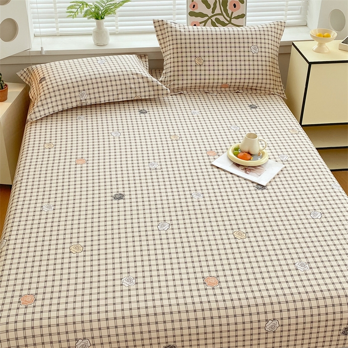 91家纺网 家纺一手货源 找家纺 凯磊2025新款老粗布印花单品床笠床笠单件 格韵雅眠