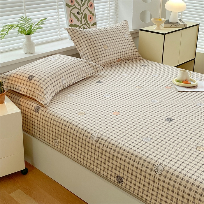 91家纺网 家纺一手货源 找家纺 凯磊2025新款老粗布印花单品床笠床笠单件 格韵雅眠